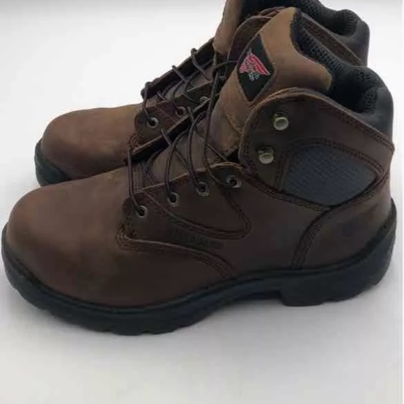 Red Wing Shoes Mens 4421 Brown Met Guard Composite Toe Ankle Work Boots Size 9 - Picture 3 of 10